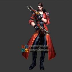 帥哥 美男 風衣 槍手模型