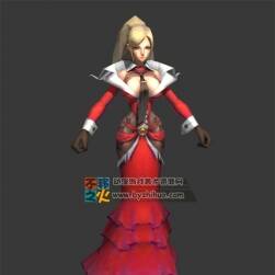 金發(fā) 美女 禮服 模型