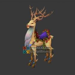 九色仙鹿 Max模型 不含骨骼