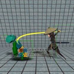 女 戰(zhàn)士 太刀 刺殺 模型