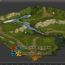 古代野外營地 地形場景模型