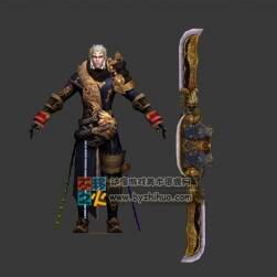 古裝刀客 白發(fā)美男Max模型