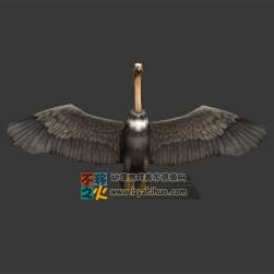 細(xì)頸飛鳥(niǎo) Max模型