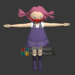 Q版粉色頭發(fā)小女孩 Max底模