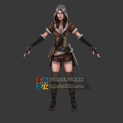 次世代女盜賊刺客模型