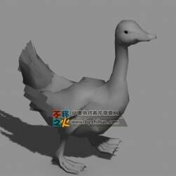 行走的鴨子 Max模型 不含貼圖