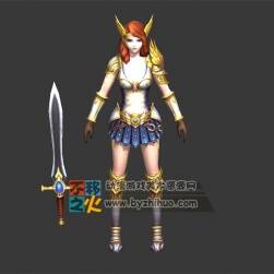 美女 劍士 女戰(zhàn)士 模型