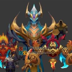 王者榮耀 BOSS怪物小怪 反派3D模型合集