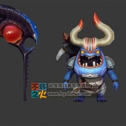 牛角 妖怪 大嘴怪模型