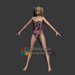 金發(fā) 美女 連體泳裝模型