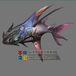 魚怪 3D模型