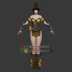 黑發(fā)少女 古裝 格斗 模型