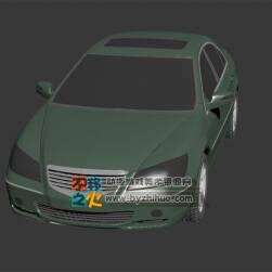 常見的汽車 綠色 FBX模型