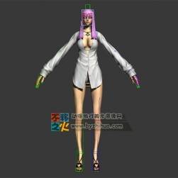 紫發(fā) 襯衣性感 美女 模型