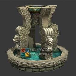 祭臺(tái)火盆模型