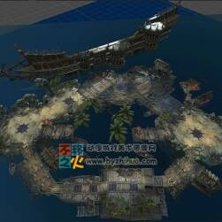 魔幻風(fēng)格U3D場(chǎng)景模型 碼頭