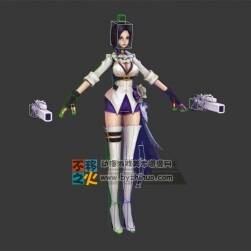 短發(fā) 性感 女槍手  模型