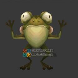 青蛙 MAX模型 四邊面