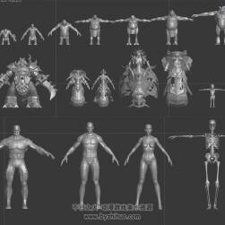 各種游戲裸模合集 人物+動物+怪物模型