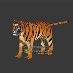 有些呆板的老虎Max模型 四邊面