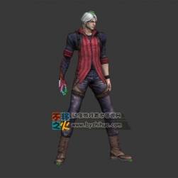 白發(fā) 帥哥 戰(zhàn)斗 腿部攻擊 模型