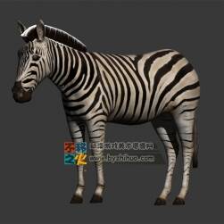 zebra 斑馬 3D模型 格式3DS