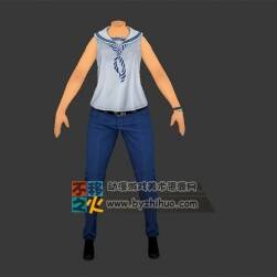 三個男體海軍時裝模型