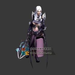 白發(fā)成熟女性法師 祭師 Max模型