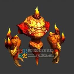 怪物 熔巖 幽靈 火焰 模型