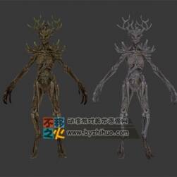 干枯的樹人模型