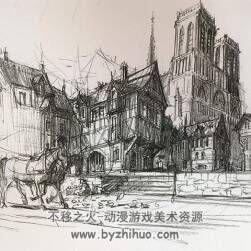 鐘樓馱俠 場景概念原畫圖集 55P