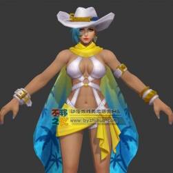 王者榮耀 鐘無艷[海灘麗影] 3D模型