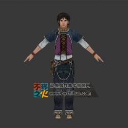 黑發(fā)男槍手模型