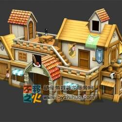 卡通小木屋 模型