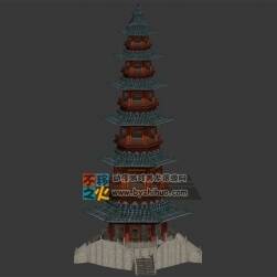 中國(guó)風(fēng)古塔模型