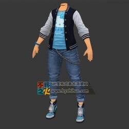 幾個男體體態(tài)的休閑裝模型