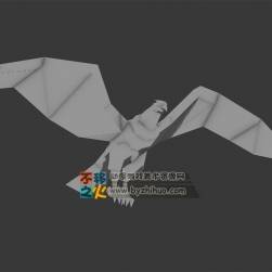 飛行中老鷹 Max模型 不含貼圖