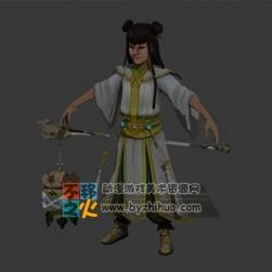 古裝 神仙 仙童 少年 模型