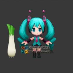 初音未來 大蔥 可愛 模型