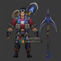 王者榮耀 宮本武藏 奪寶奇兵 游戲角色模型