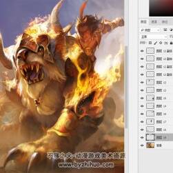 天元 角色原畫鑒賞 PSD分層文件 8P