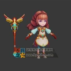 卡通  魔法 少女 模型