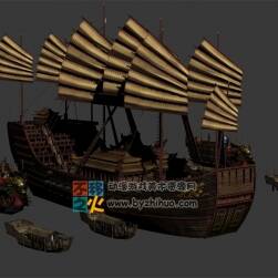 古代船隊(duì) Max模型