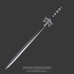 銀白色長劍一把 游戲模型