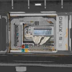 科技感臥室模型