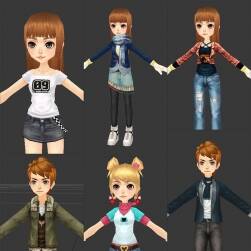 賽車類Q版3D角色和車 max模型