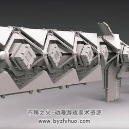 未來科幻機(jī)械 飛行器 3D渲染圖集參考 332P