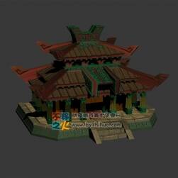 卡通古樓模型