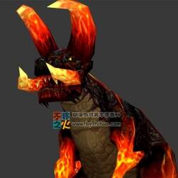 熔巖龍 雙角地獄龍 Max模型