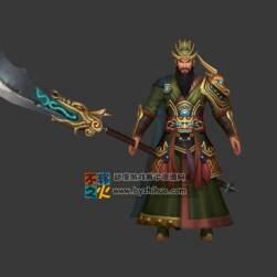 關羽 3D模型 帶全套動作